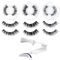 3 Pair Reusable Magnetic Eyelashes Kit, Reusable Soft Magnetic Lashes Kit, Look Magnetic Eyelashes, Cat Eye without Eyeliner Magnetic, Magnetic-Eyelashes with Applicator Easy to Wear and Remove