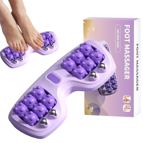 Fußmassageroller für Plantarfasziitis, Fußmassagegerät, Portable Double Foot Massager, Faszienrolle Fuß für Fußmassage, Fersensporn Massagegerät für Füße