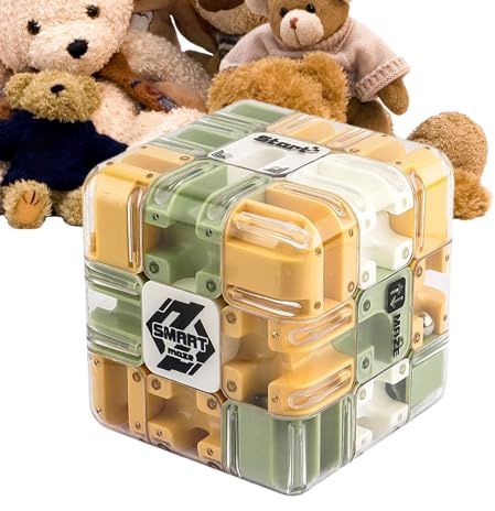 2-in-1 Kugellabyrinth Zauberwürfel Spielzeug, Maze Kugel, Interaktives 3D Lernspielzeug, Interaktives Zauberwürfel Spielzeug Für Kinder, Fördert Räumliches Vorstellungsvermögen