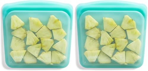 Stasher Premium Silicone Réutilisables Sac Aqua, Sandwich Bag, Sac à Snacks, Stockage Alimentaire, Durable, résistant au four, Lave-vaisselle & Congélateur, Écologique, Sans-Fuite, Sans-BPA, 828 ml