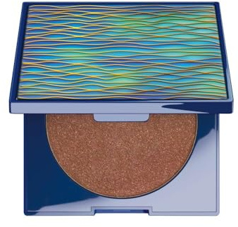 ARTDECO Diamond Beauty Powder | All-Over-Highlighter Puder in nachfüllbarer Dose, Limited Ocean Wave Design mit Diamantenschimmer & frischem Glow, 7 g