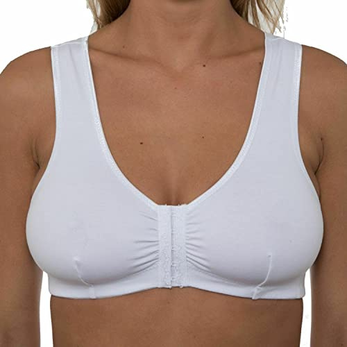 Undercover Ladies Front Fastening Hook & Eye Cotton Rich Wireless Soft Elastane Bra B-DD Cups