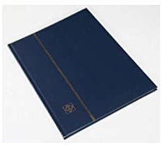 16 Weiße Seiten LEUCHTTURM Einsteckbuch Briefmarkenalbum Einband dunkelblau