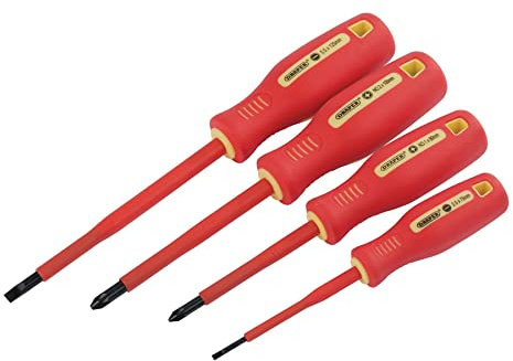 Draper 46539 Fully Insulated Screwdriver Set, 4 Pieces