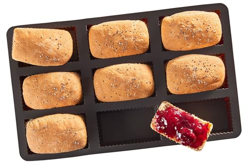 Lurch 85021 FlexiForm Brownie 9fach / Backform für 9 kleine Kuchen (4,5 x 8 cm) aus 100% BPA-freiem Platin Silikon