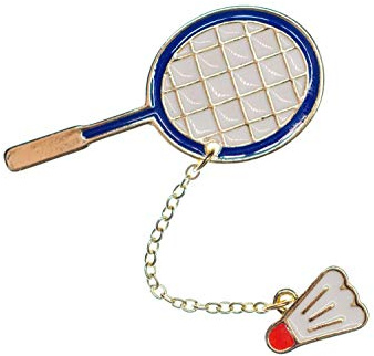 Miniblings Badmintonschläger Brosche Ball Sport Badminton Federball Pin | Für Revers, Jacke oder Tasche, aus Berlin, ein kleines Detail mit Wirkung