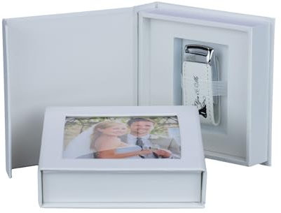 Elegantdisk USB-Stick You&Me mit USB-Box. Hochzeit Design. USB 3.0 (Weiss, 64, GB)