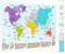 Mapa Mundial Colorido con Banderas y Capitales + 50 Datos Interesantes - Póster de Pared XL para Casa y Aula - Educativo para Niños y Adultos