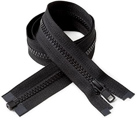 IPEA Cerniera Lampo misura #5 – Varie Lunghezze – 2 pezzi – Due Cerniere Divisibili per Abbagliamento Arredamento Cucito Giacche – Zip – Lunga 45 cm – Larghezza 30 mm – Colore Nero