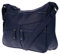 Christian Wippermann Damen Tasche Schultertasche Umhängetasche Crossover Bag Leder Optik Handtasche Blau