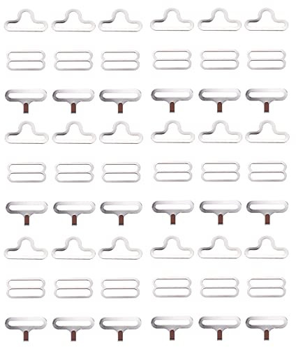 Amosfun Fliege Clips Hardware Einstellbare Metall Krawatte Clip Haken Verschluss Set Krawatte Strap Zubehör 50 Sets Silber