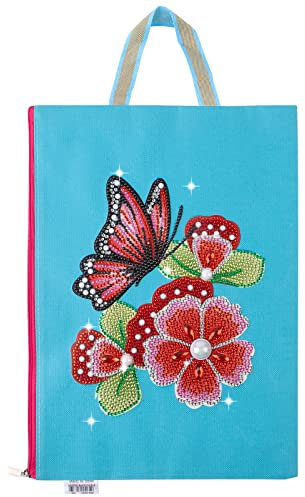 LICHENGTAI DIY Diamond Painting Sac à Main Femme Pliable, Sac à provisions Pliable en Tissu de Coton de Peinture au Diamant réutilisable avec poignée pour l'organisation Quotidienne des achats