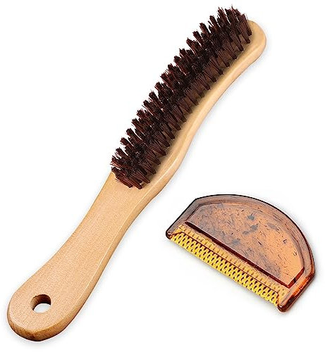 Kleiderbürste Fusselbürste Holz Wildschweinborsten Teppich Sofa Bürste Wollkamm für Pullover Anzüge Kaschmir Wolle Samt Bett