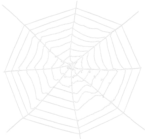 Totority Spinnennetz-Seil Halloween-spinnenweben Jumbo-spinnengewebe Riesige Spinne Spinnennetz Aus Baumwolle Halloween-hängedekorationen Großes Spinnennetz Draussen Weiß Netzseil