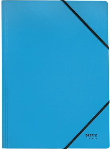 10 Stück Schnellhefter mit Gummizug, 430 g/m², Farbe blau