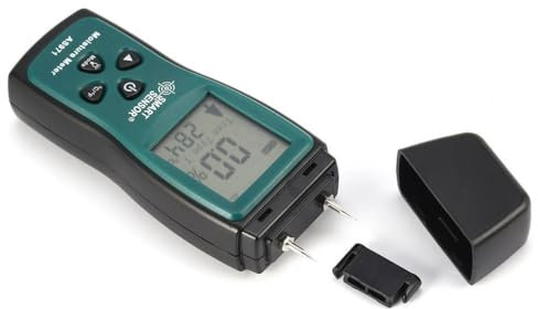 TopHomer Holzfeuchtemessgerät, AS971 Feuchtigkeitsmessgerät, 2% ~ 70% Feuchtigkeitsmessgerät für Holzscheite, Brennholz und Bambus