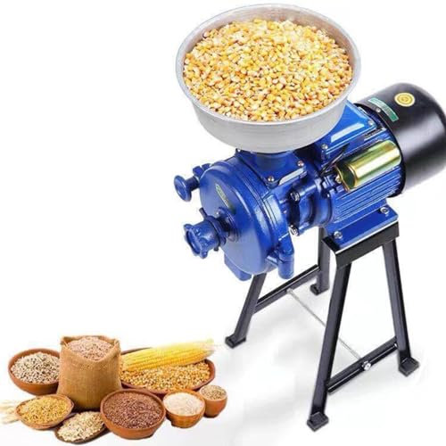 Molinillo De Alimentación Eléctrico Comercial De 220 V - Molinos De Granos De Alta Resistencia Molinillo De Cereales Secos Y Húmedos Con Embudo Para Harina, Arroz, Gránulos De Café (Size:220V,Color:A)