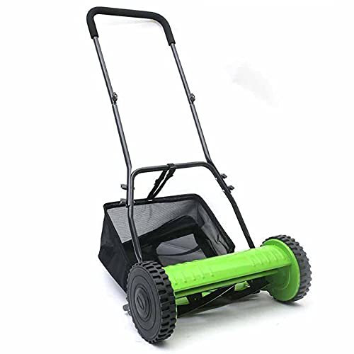 Suuim Tondeuse à Gazon Manuelle avec Sac de Collecte, réglage de la Hauteur à 4 Positions, balayeuse à Gazon légère à conducteur Marchant, 30,5 cm, Vert