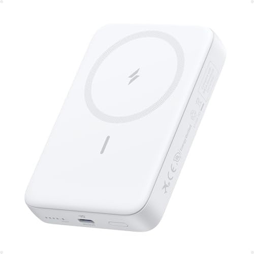 Anker Zolo magnetische Powerbank, kompaktes 10.000mAh Ladegerät mit 30W Max. Schnellladen, kabellos und portabel, hautfreundlicher und robuster Akku, für iPhone 17/16/15 Serie, AirPods und mehr