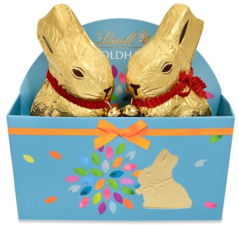 Lindt Schokolade | GOLDHASE Nest | 198 g Tasche | 50 g Premium GOLDHASE Vollmilch-Schokolade zu Ostern | Osterschokolade | Schokoladengeschenk für Kinder & Erwachsene