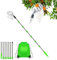 2.8M Apple Picker, Apple Picker with Telescopic Handle with Lightweight Stainless Steel Connecting Pole and Basket Fruit Grabber Easy to Assemble,for Cherry Berry Orange Lemon Pear Etc