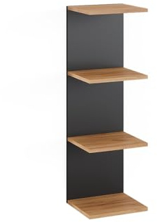 Vicco Wandregal Paolo, Anthrazit, 30 x 95 cm | zur Aufbewahrung von Büchern und Dekoration montierbar