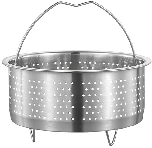 GRIRIW Panier Vapeur En Acier Inoxydable 22 Cm, Adapté La Cuisson De Riz Et Légumes Insert Vapeur Robuste Revêtement Lisse Et Facile à Entretenir