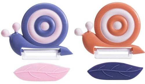 2er Set Sparschäler Schnecke Keramikmesser - sparschäler kinder mit rutschfestem Griff | streifenschäler für gemüse & Obst | Kindgerechte Küchenhelfer für Camping, Picknick & Haushalt