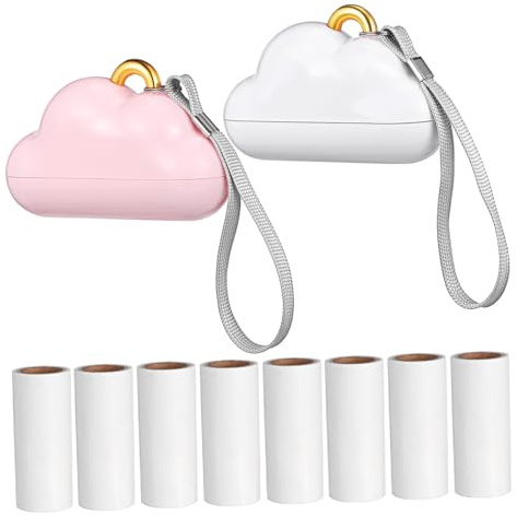 Beaupretty 2pezzi Rullo Levapelucchi Adesivo per Rimuovere Peli di Animali da Vestiti Mobili e Tappezzeria con Custodia Protettiva e Ricariche Formato Tascabile