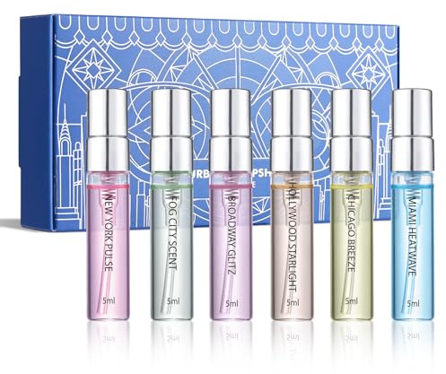Urban Snapshot Coffret Parfum Unisex 6x5ml - Cadeau Femme et Homme - Collection de 6 Parfums Inspirés des Grandes Villes - Longue Tenue