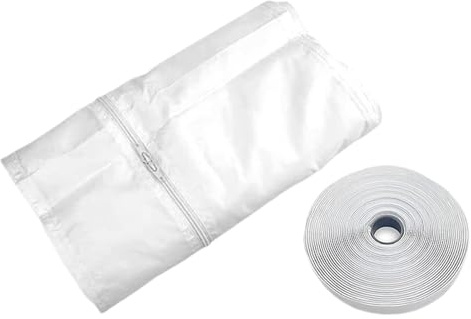 Zestivra Kit de aire acondicionado portátil para ventana, kit de sellado de ventana de aire acondicionado portátil, accesorio de ventilación de escape sin taladro para viajes, dormitorio, sala de