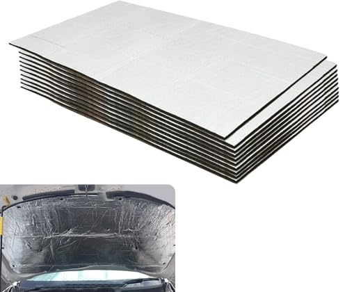 Car Sound Deadening Mat, 10Pcs Sound Deadening Self Adhesive(25×18×0.5cm) | Auto Butyl Heat Insulation & Sound Dampening Pads, Car Sound Proofing Mat for Car Trunk Hood Ceiling Door Floor