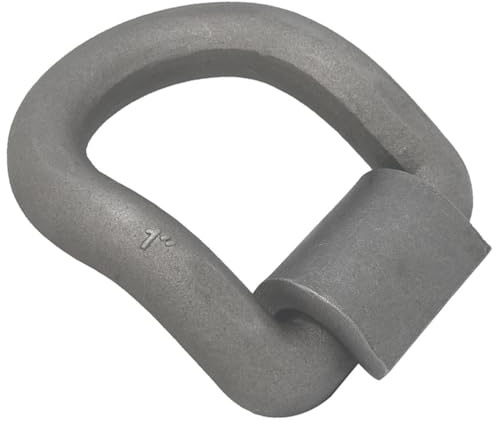 Amosfun Weld-on Forged d Ring Trailer Tie down Anchor 1/2 Inch Heavy Duty Metal d Rings for Trailers Truck Bed Cargo Securement