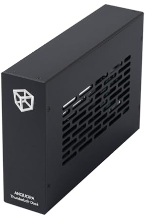 ANQUORA Thunderbolt 3 auf PCIe 3.0x16 Dock, externes Gehäuse für Decklink Capture Card verwendet auf Laptop/Desktop/Mini-PC mit MacOS Windows, Gehäuse aus Aluminiumlegierung (TD1-L)