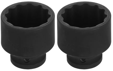 QUARKZMAN 2pcs Enchufe Impacto Profundo 1/2 X 32 Mm 12 Puntos Métricos Acero CR-V Para Tuercas Husillo Impacto Con Manga Giratoria Tuercas Y Tornillos Auto