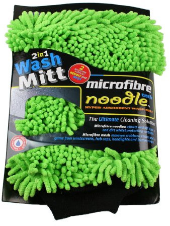Kent Car Care GKEQ2429 Microfibre Noodle Wash Mitt Colours May Vary