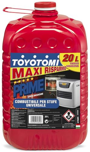 Toyotomi PRIME20L Geruchlos, Brennstoff kompatibel mit allen elektrischen oder mechanischen Öfen, Japanische Exzellenz, Maxi Spar 20 Liter
