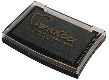 Rayher 29017570 Versa Color Pigment-Stempelkissen, 9,6x6,3x1,8cm, Charcoal