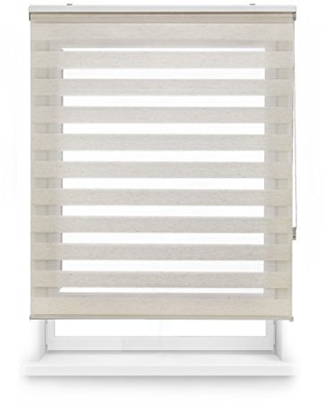 Blindecor Lira estor enrollable noche y día, color Lino, estor de 140 x 180 cm (ancho x alto). Tamaño de la tela 137 x 175 cm. Estores noche y dia elegantes