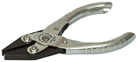 Maun 4860-125 Flat Nose Parallel Plier 125 mm | Secure Even Grip Along Length of Serrated Parallel Jaws | V-Slot and Open Throat to Hold Wire and Rod | Professional Quality