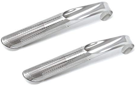 Honbay 2PCS Stainless Steel Tea Ifuses Strainers Filters Stick Pipes with Hook for Loose Leaf Herbs and Spice