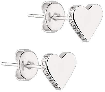 Liebeskind Berlin Ohrringe LJ-0500-E-08 Damen Ohrstecker Herz Edelstahl Silber, One Size (Silber1)