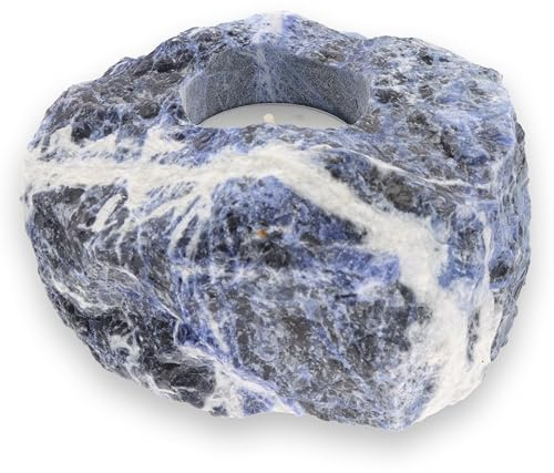 Photophore en Sodalite Bleue Pierre précieuse Naturelle