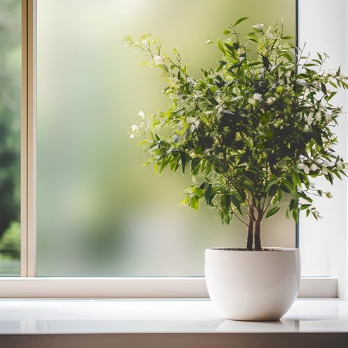 Selbstklebende transparente Folie MILCHIG MATT [122x400 cm] | Fensterfolie - Dekofolie Privatsphäre | Milchglasfolie Blickdicht Sichtschutzfolie für Zuhause und Büro