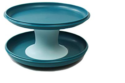 Tupperware Etagere Petrol Multi Gourmand Präsentierteller Torten Servierschale 38334