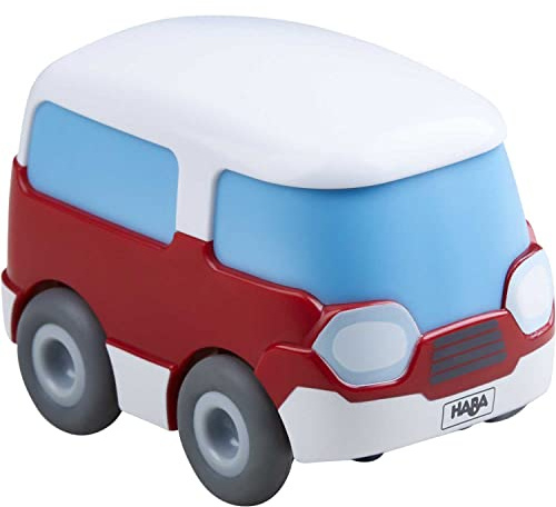 HABA 306689 - Kullerbü - Röd buss, spelfordon från 2 år