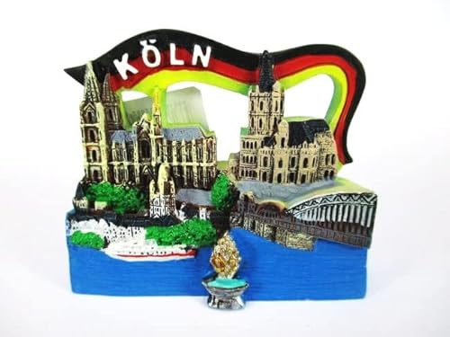 Köln Dom Cologne Rhein 3D Poly Fridge Magnet Herz Souvenir Germany Deutschland