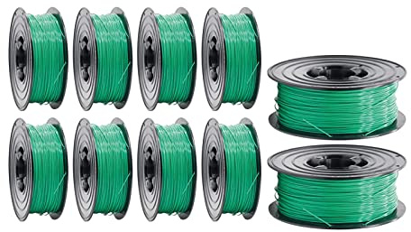 PETG Filament 3D Drucker 1,75mm / 10 x 1kg Rolle grün für 3D Printer oder Stift 10er Set (10Kg)
