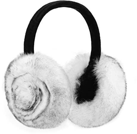 Onmygogo Plush Faux Fur Earmuff for Winter, Soft Warm and Foldable
