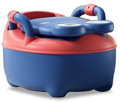 UISEBRT Kindertoilette Kinder Töpfchen für Kleinkinder Toilettentrainer Kinder Toiletten Babytopf Topfstuhl mit Griffe (Klassisch - Blau)